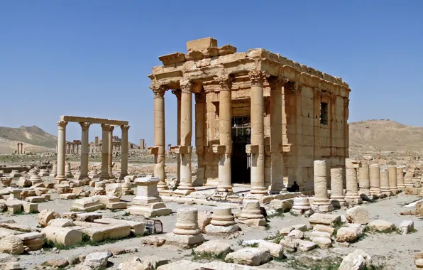 Картинка Город, Храм, Temple, Древний, Сирия, Palmyra, Пальмира, Баалшамина