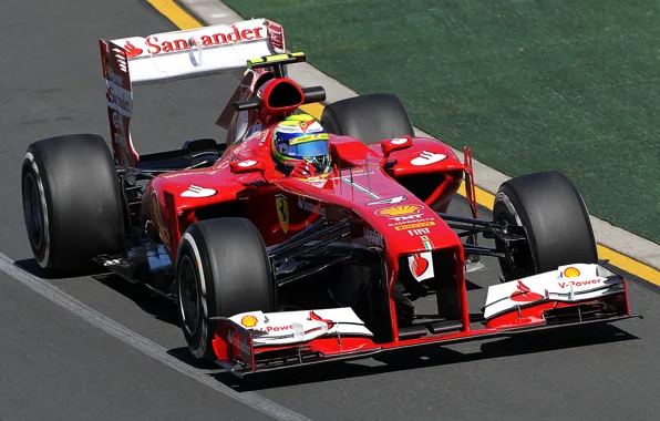 Спорт, трасса, Ferrari, гоночный болид, F138