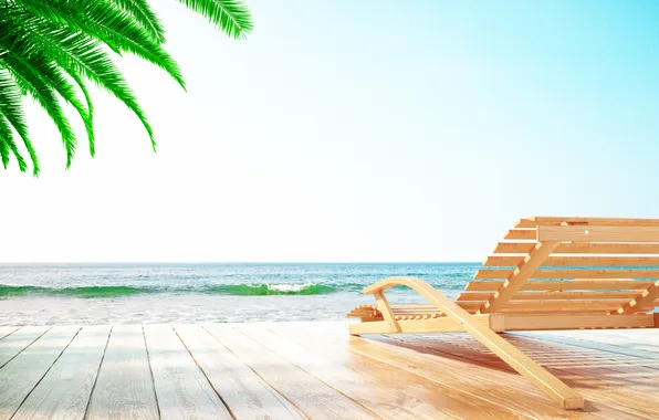 Песок, море, пляж, лето, небо, пальмы, отпуск, summer