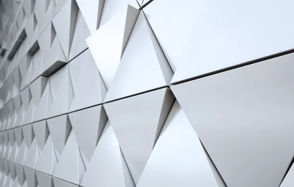Abstract, wall, design, texture, треугольник, background, steel, triangle