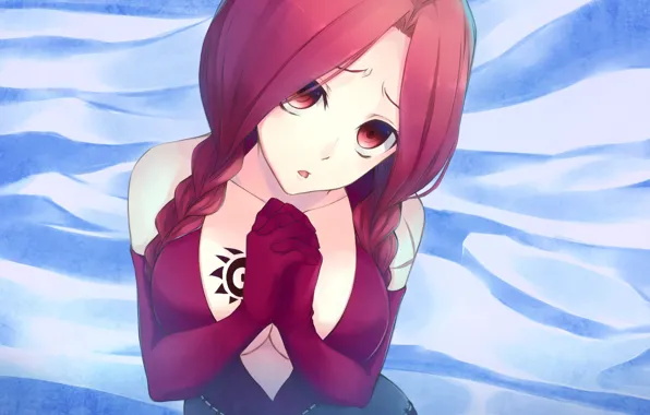 Девушка, anime, art, Fairy Tail, Flare Corona