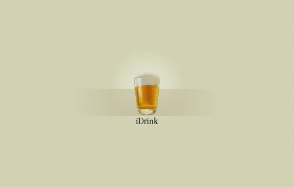 Пиво, минимализм, кружка, напиток, minimalism, 1920x1200, cup, beer