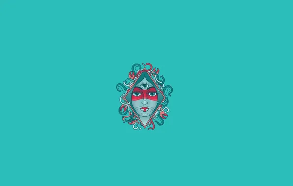 Девушка, Минимализм, Лицо, Girl, Глаза, Арт, Art, Eyes
