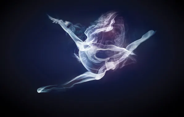 Девушка, дым, танец, smoke dancer