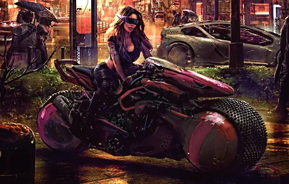 Картинка Digital Art, Digital, Artwork, Cyberpunk 2077, Vehicle, Futuristic, Киберпанк 2077, Eddie Mendoza