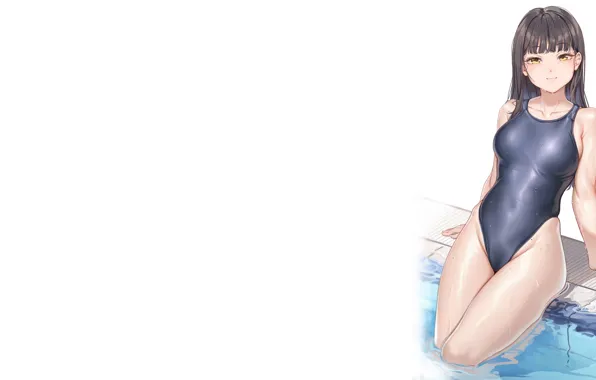 Kawaii, sexy, pool, Anime, smile, pretty, swimsuit, cute