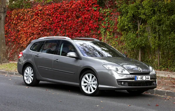 Renault, autumn, gray, Laguna