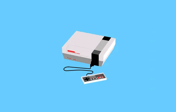 Минимализм, Ретро, Приставка, Джойстик, Nintendo, Винтаж, Minimalism, Nintendo Entertainment System