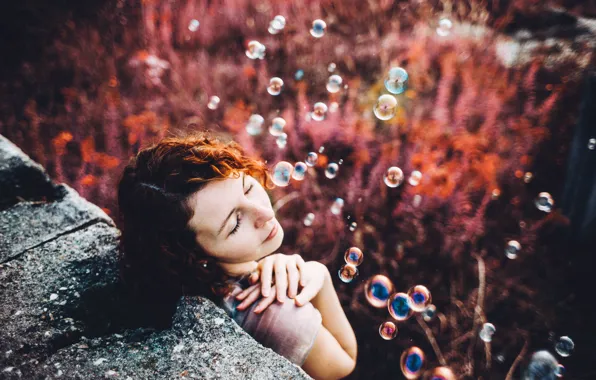 Девушка, фон, настроение