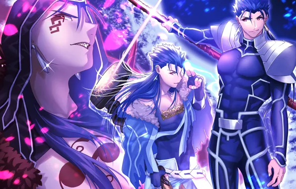 Аниме, арт, парень, Fate Stay Night, Fate/Stay Night, лансер, кастор