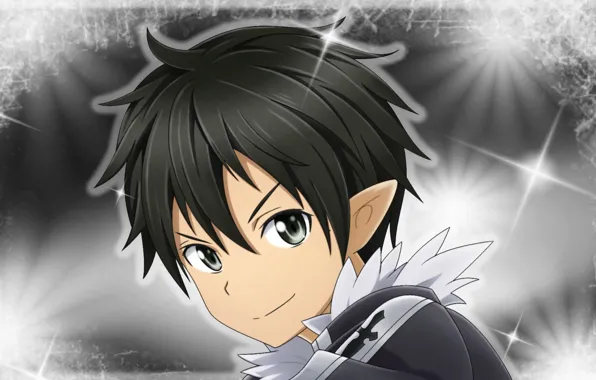 Иней, фон, аниме, арт, Мастера меча онлайн, Sword Art Online, Кирито