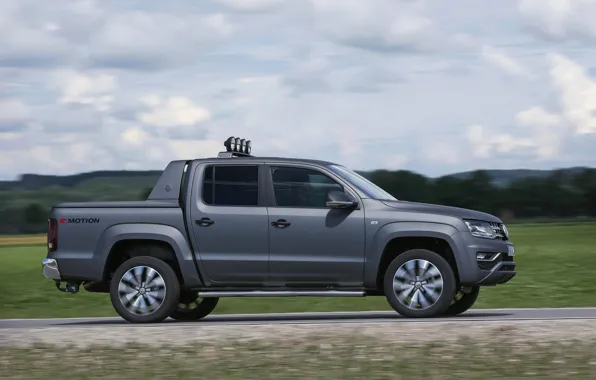 Volkswagen, вид сбоку, пикап, Amarok, Double Cab, 2016, Aventura