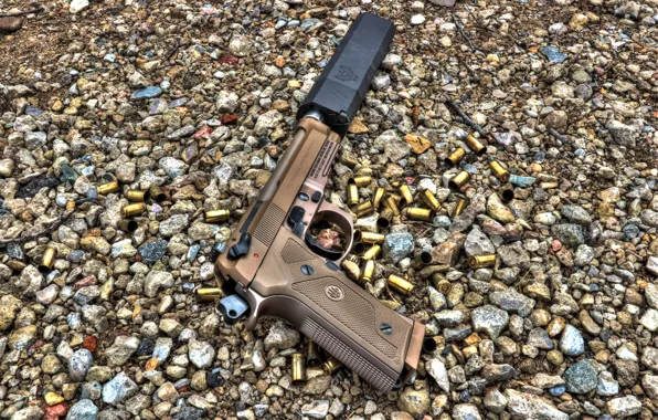 Пистолет, глушитель, Beretta, M9A3