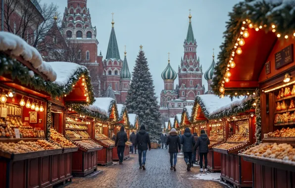 Украшения, city, город, улица, Рождество, Москва, Новый год, christmas