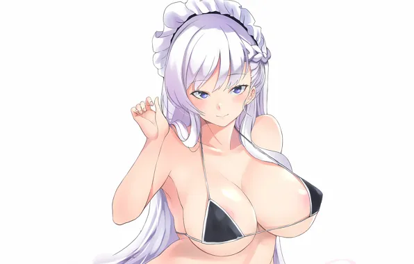 Girl, sexy, cleavage, erect nipples, long hair, boobs, anime, beautiful