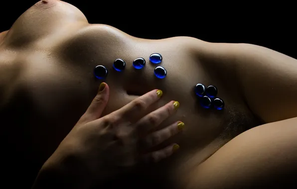 Грудь, секси, тело, рука, полумрак, photographer, камешки, прелести