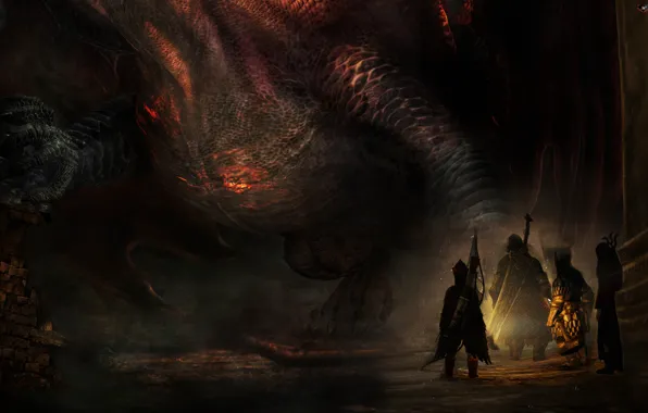 Dark, Game, Dragon's Dogma, The Dragon, Lantern, Arisen, Pawns