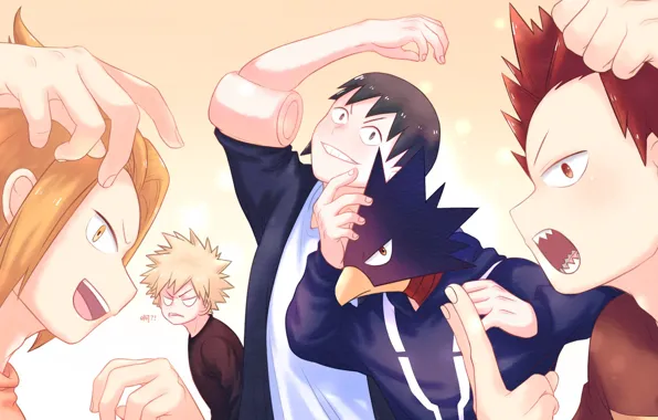 Арт, парни, персонажи, My Hero Academia, Boku No Hero Academia, Моя Геройская Академия