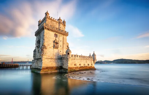 Beach, Portugal, fortification, Belen