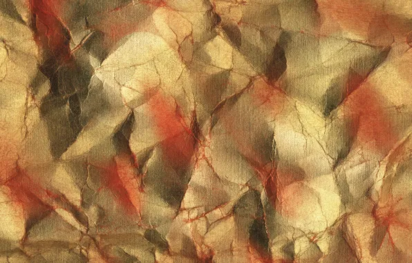Трещины, бумага, текстура, пятна, позолота, картон, складки, мятая бумага