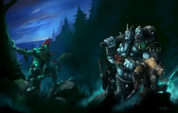 Картинка World of Warcraft, Троль, Огр, Композиция Сэмвайза Дидьё, Ролевая Игра