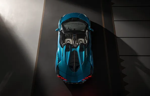 Lamborghini, суперкар, supercar, вид сверху, V12, гибрид, hybrid, lambo
