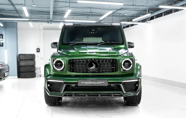 Mercedes-Benz, Mercedes, Front, G-Class, TopCar, W463, Green Inferno