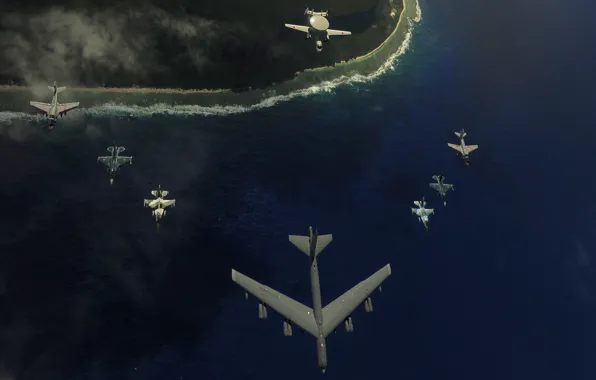 Wallpaper, sea, aviation