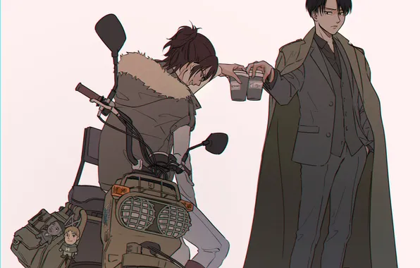 Shingeki no kyojin, Эрен Йегер, Атака титанов, капрал Леви, Леви Аккерман