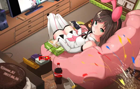 Kawaii, anime, asian, Coca Cola, oppai, bishojo, japonese, A.I.Channel