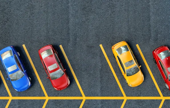 Картинка cars, parking, pavement, yellow lines