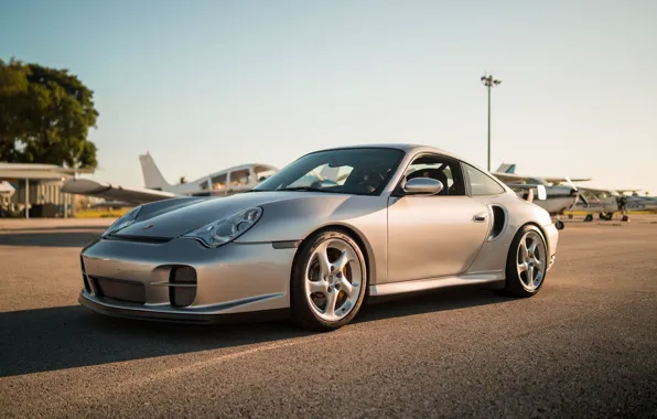 Самолеты, Porsche 911, Silver, Sportcar