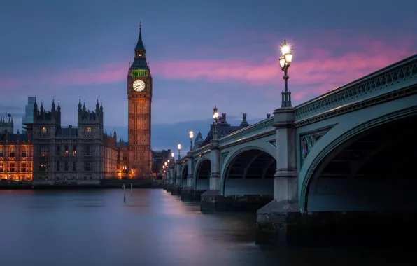 Картинка Ben, London, River Thames, Westminster