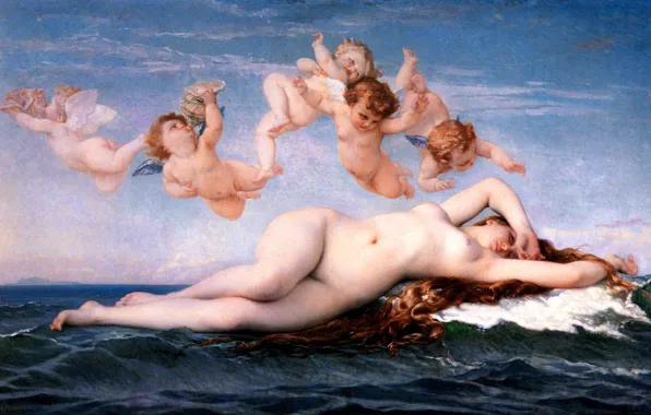 Море, Рождение Венеры, Александр Кабанель, Birth of Venus, Alexandre Cabanel