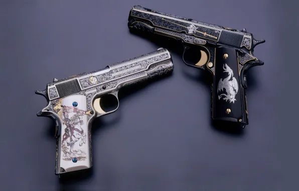 Картинка пистолет, оружие, gun, pistol, weapon, кастом, M1911, 1911