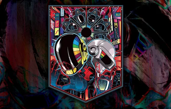 Музыка, Фон, Daft Punk, Thomas Bangalter, Дафт Панк, Маски, Bangalter, Guy Manuel de Homem Christo