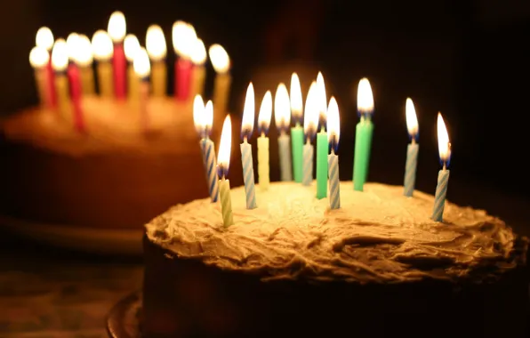 Праздник, торт, Happy Birthday, свечки