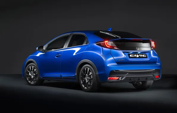 Car, Honda, blue, Sport, Civic, Paris Motor Show