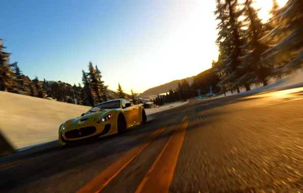 Car, game, maserati, granturismo, the crew, circuito, amarela