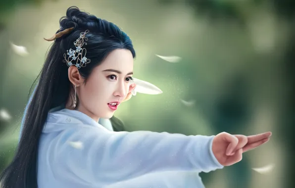 China, Девушка, Girl, Китай, Fantasy, Asian, Illustration, Chinese