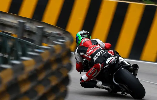 Картинка Yamaha, moto, race, superbike, turn, macau, sbk, curb