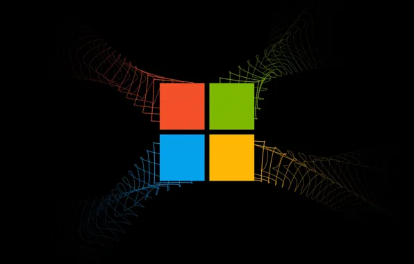 Abstract, Microsoft, logo, lines