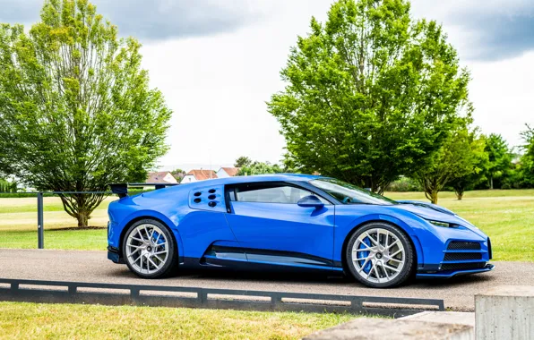 Bugatti, blue, hypercar, Centodieci, Bugatti Centodieci