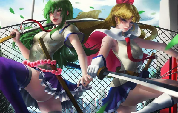 Sword, ass, anime, katana, ken, blade, thigh, buttocks