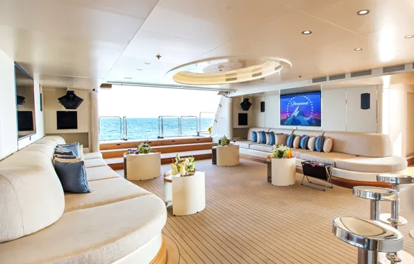 Luxury, yacht, salon, motor