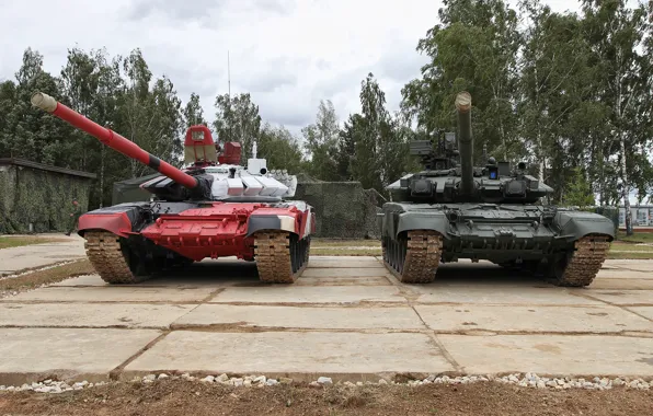 Картинка Танки, Т-90А, танковый биатлон, Т-72Б3М