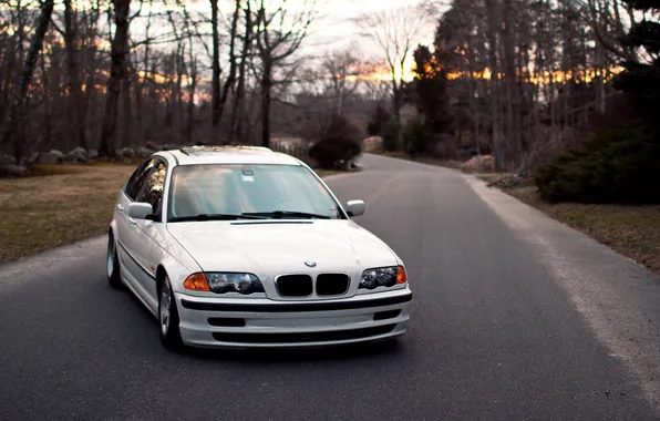Картинка бмв, BMW, белая, E46, 325i