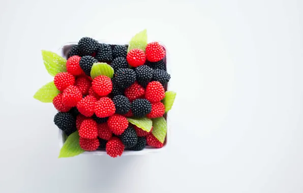 Картинка малина, еда, конфеты, ежевика, мармелад