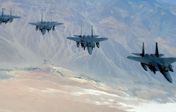 Картинка истребители, Eagle, полёт, F-15, «Игл»