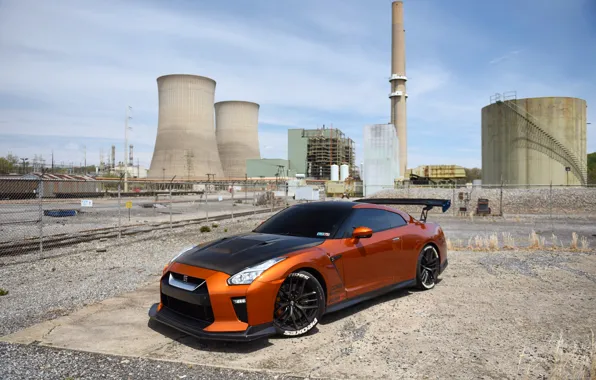 GTR, Nissan, Clouds, Sky, R35, V6TT